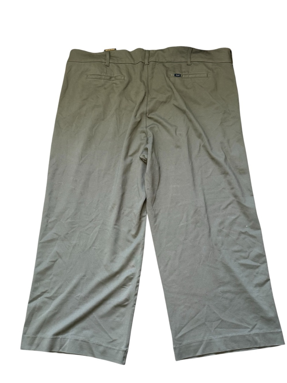 NWT Lee Plus Size 4X Olive Green High Rise Wide Leg Trouser Knit Pants - Picture 3 of 7